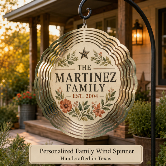 Personalized Family Name Wind Spinner