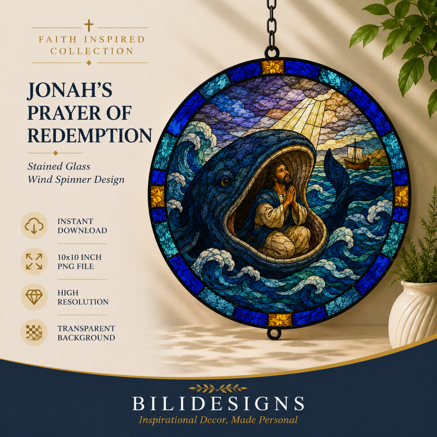 Jonah & The Whale PNG